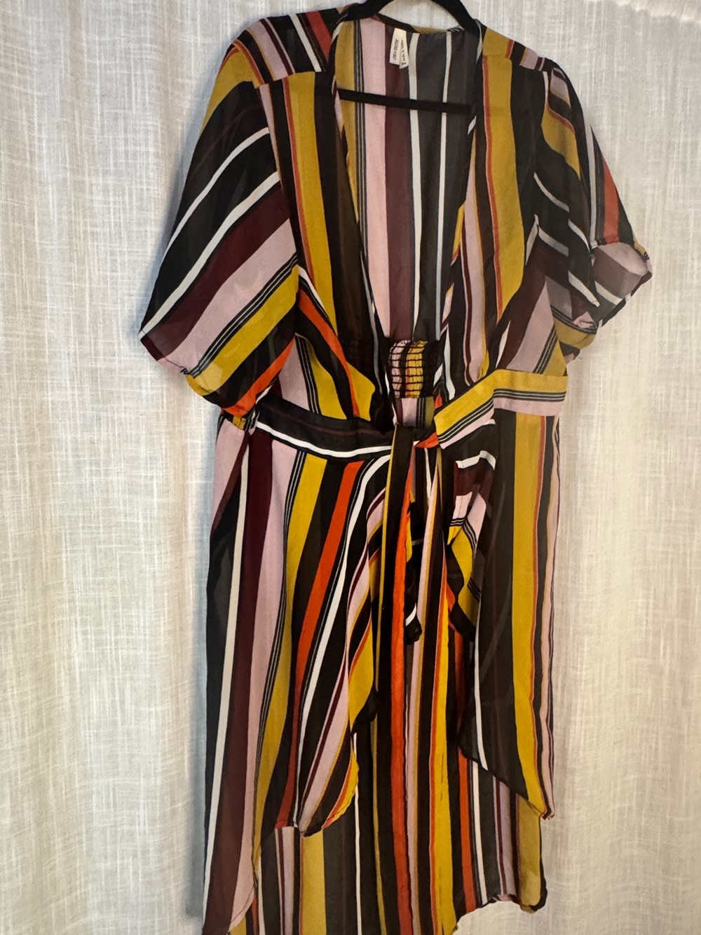Live 4 Truth 2X Multicolor Striped Long Kimono Duster